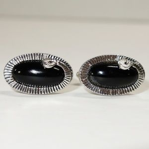 Vtg Swank Ouroboros Snake Tail Oval Cufflinks